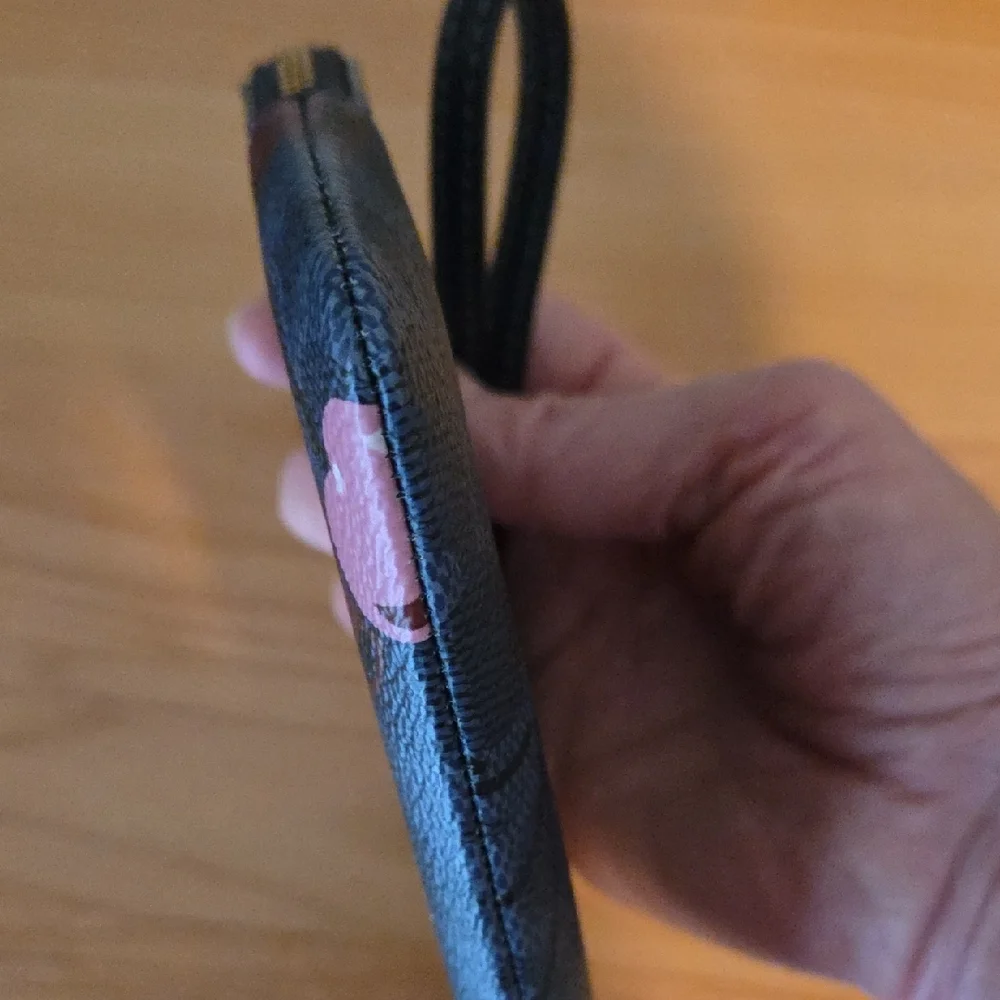 NWOT - Coach Navy Wristlet with Cherry Design - Picture 4 of 8